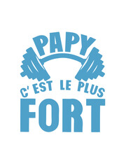  papy plus fort haltere logo fête des peres