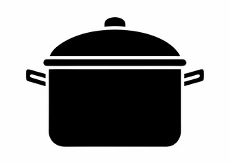 Culinary Vessel Icon: A striking high-angle shot of a classic, elegant pot, exuding functionality, with the potential for a myriad of culinary creations.