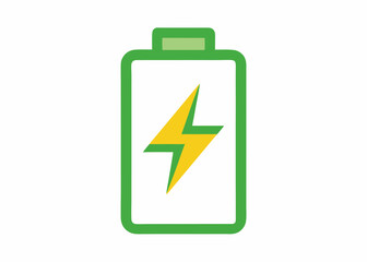 Obraz premium Energy Icon: A vibrant depiction of a fully charged battery, symbolizing power, efficiency, and the availability of electricity.