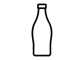 The bottle: A clean, simple line art image of a bottle, perfect for various design applications, highlighting a sense of freshness and purity. 