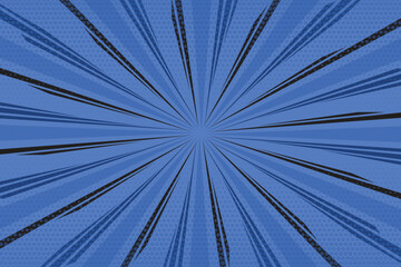 Fototapeta premium Comic book pop art strip radial backdrop