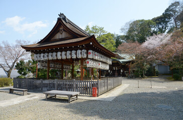 Naklejka premium 粟田神社 拝殿 京都市東山区粟田口