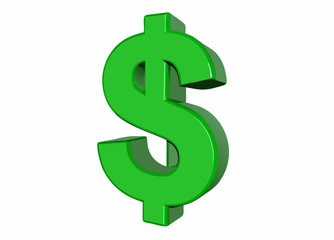 Fototapeta premium Vivid Dollar Sign: A vibrant and stylized dollar symbol, signifying financial prosperity and economic concepts in a visually appealing manner.