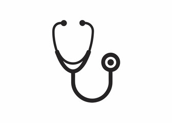 Stethoscope: A minimalist and clean illustration of a stethoscope, a universal symbol of health and medical care, showcasing the essential tool of a doctor or healthcare professional.
