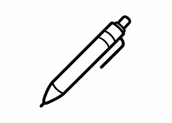 Fototapeta premium Simple Pen's Precision: An illustrative image showcasing a sleek, minimalist pen design. Emphasizing the core function of writing and communication through design.