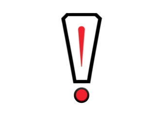 Attention Graphic: Bold exclamation mark signifies importance, a direct visual communication tool for warnings, emphasis, or urgent announcements. 