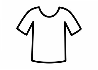 Simplified Apparel: A minimalist line drawing of a casual T-shirt.