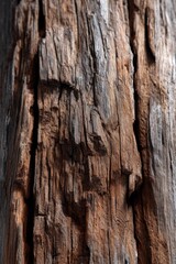 Obraz premium A digitally modified montage highlighting the appearance of weathered, splintered brown timber. Perfect for backgrounds, banners, or textures in virtual design projects.