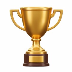 gold cup isolated on white background