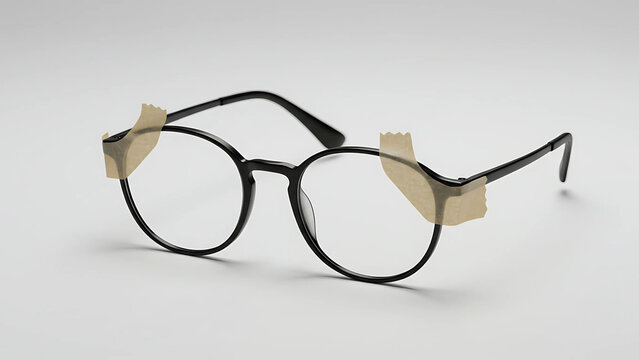 An artistic rendering of nerd glasses tape with photographic quality - 42