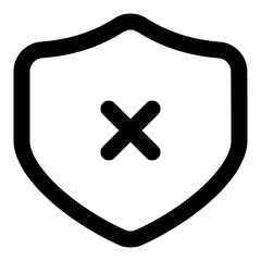 Obraz premium Disable protection icon, unlock security, UI, line