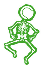 Tennis squelette logo club sport
