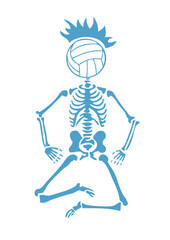 volleyball ou waterpolo squelette logo club