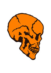 tete de mort squelette crane halloween profile