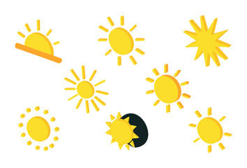 Isometric flat vector set of icons of heart in nature: heart-shaped leaf, heart cloud, heart flower, tree with heart, mountain with heart, sun and heart, heart-shaped rock, rain with heart. isolated