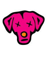 chien face cartoon dessin