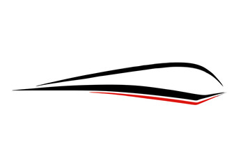 Sleek Line Art: A captivating minimalistic line art, rendered in dynamic curves, depicting a sense of speed, precision, and modern aesthetics.