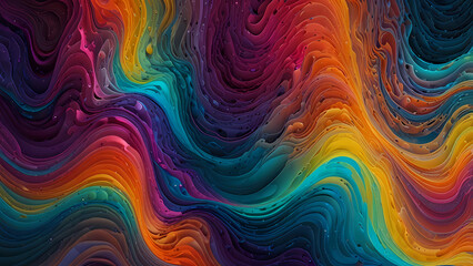 Fototapeta premium Bright Liquid Color Pattern with Abstract Motion