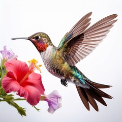 Obraz premium hummingbird and flowers