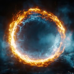 Fiery ring abstract image
