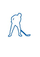 street hockey joueur tracé