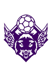 Fototapeta premium handball loup aile logo sport club
