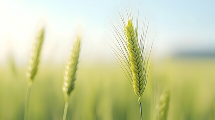 Close Up Of Wheat Ear In A Field