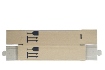 cardboard boxes on white background