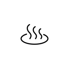 Fototapeta premium hot water bath outline icon vector design good for web or mobile app