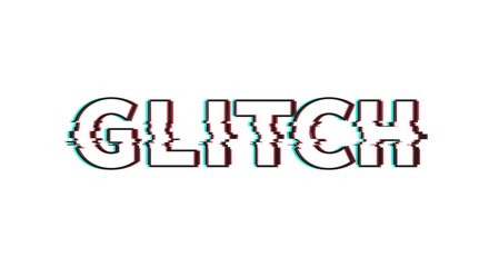 Fototapeta premium Glitch Effect: A dynamic and modern typographical artwork featuring the word 