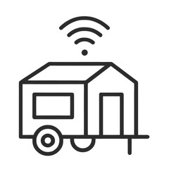 Digital Nomads Wireless Mobile Home Icon  