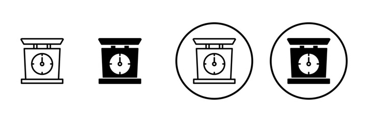 Scales icon vector. Weight scale sign and symbol