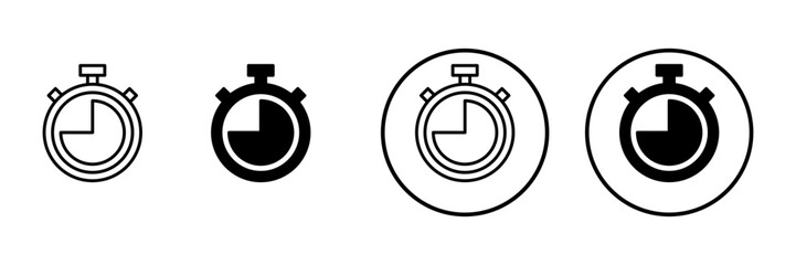 Stopwatch icon vector. Timer sign and symbol. Countdown icon. Period of time