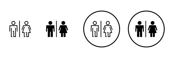 Toilet icon vector. Girls and boys restrooms sign and symbol. bathroom sign. wc, lavatory
