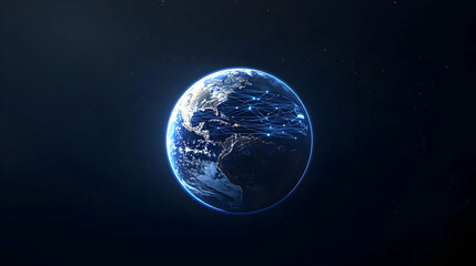 Obraz premium Digital Illustration Of Planet Earth In Space
