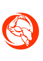 logo bodybuilder musculation bras gain biceps