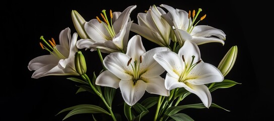 White Lilies in Close-up