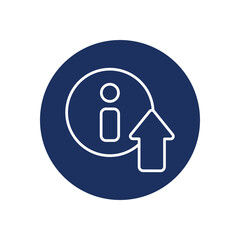 Aimed Info icon vector stock illustration