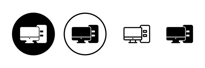 Computer icon vector illustration. computer monitor sign and symbol