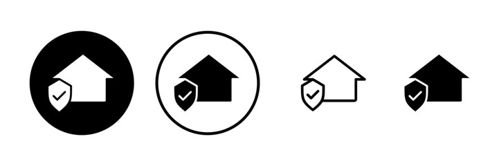 home insurance icon vector illustration. home protection sign and symbol