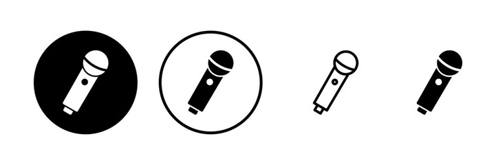 Microphone icon vector illustration. karaoke sign and symbol