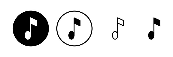 Music icon vector illustration. note music sign and symbol