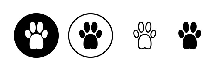 Obraz premium Paw icon vector illustration. paw print sign and symbol. dog or cat paw