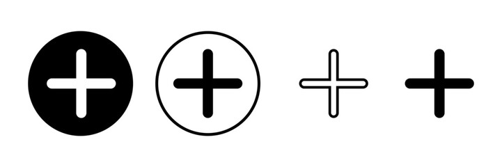 Plus Icon vector illustration. Add plus sign and symbol