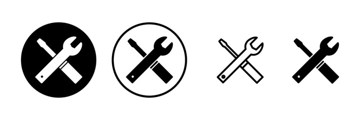 Repair tools icon vector illustration. tool sign and symbol. setting icon. Wrench and screwdriver. Service