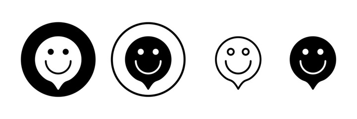 smile icon vector illustration. smile emoticon icon. feedback sign and symbol