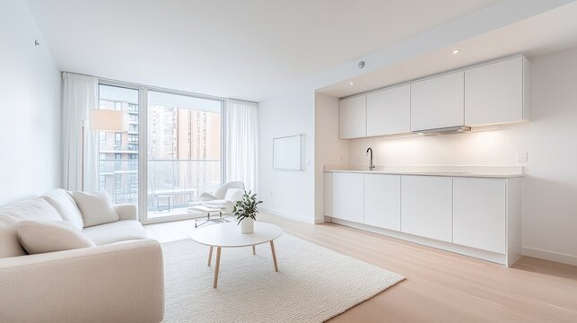 Modern, bright apartment interior
