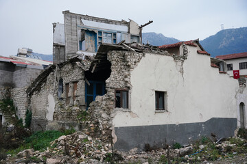 Damaged building in Antakya, Hatay after 6 February 2023 Earthquakes