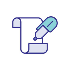 Writing Info icon vector stock illustration