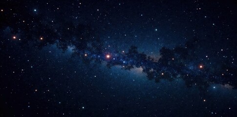 Twinkling stars on a black canvas, universe, space visuals